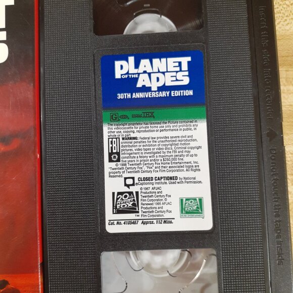 Planet of the Apes VHS 1998 30 Anniversary Charlton Heston Roddy McDowall Scifi - Picture 7 of 7